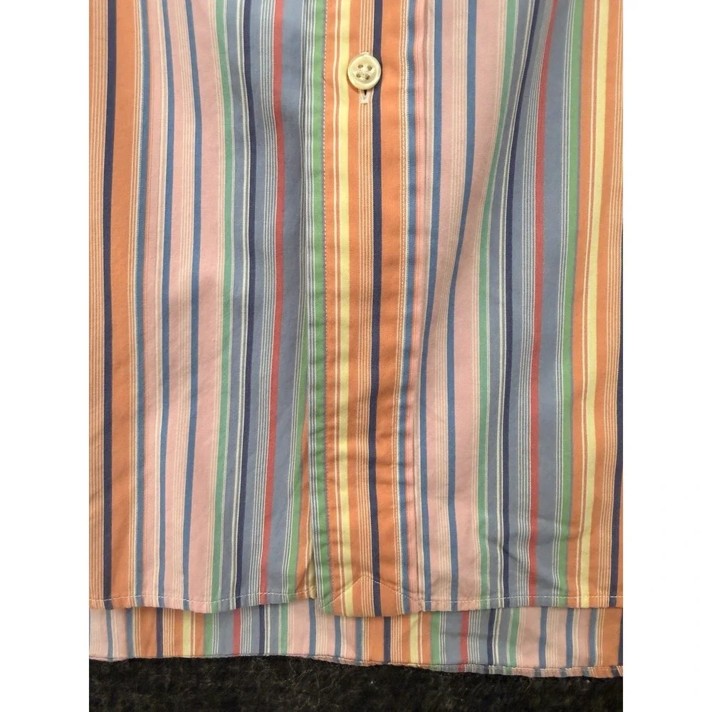POLO RALPH LAUREN Westerton Button Front Casual Dress Shirt Striped Mens L